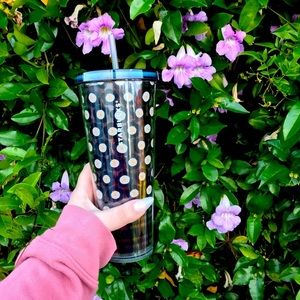 Rare Starbucks Cherry Blossom Black Amber Venti Tumbler w/ Clear Straw